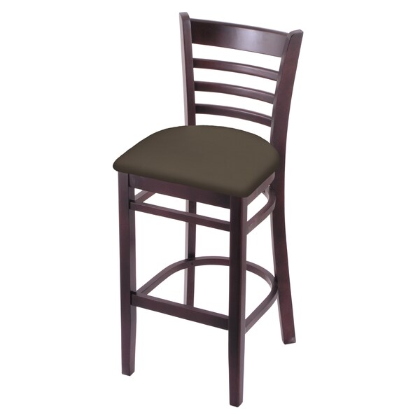 25" Counter Stool, Dark Cherry Finish, Canter Earth Seat